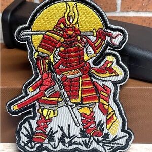 Tactical Samurai Patch - Embroidered Sword Samurai Patch - Tactical Morale Patch